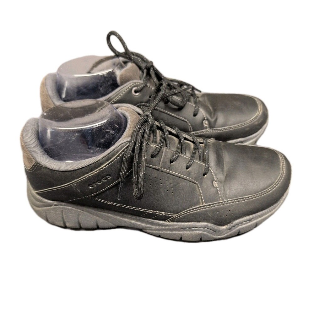 Crocs Swiftwater Hiker Shoes Mens Size 10 Black Lace Up Outdoor Comfort Sneakers